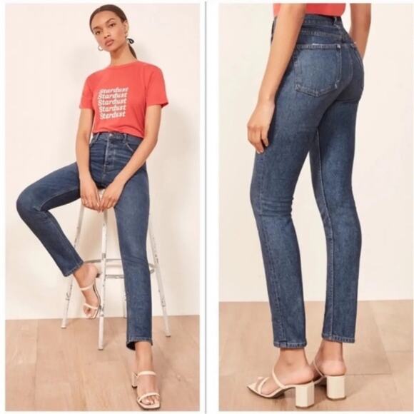 Reformation Jeans Serena High Skinny Jeans Kasai Wash - Picture 1 of 16